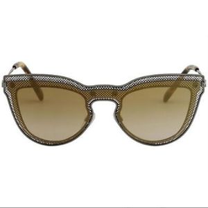 Valentino VA2018 Gunmetal Cateye Sunnies NWOT